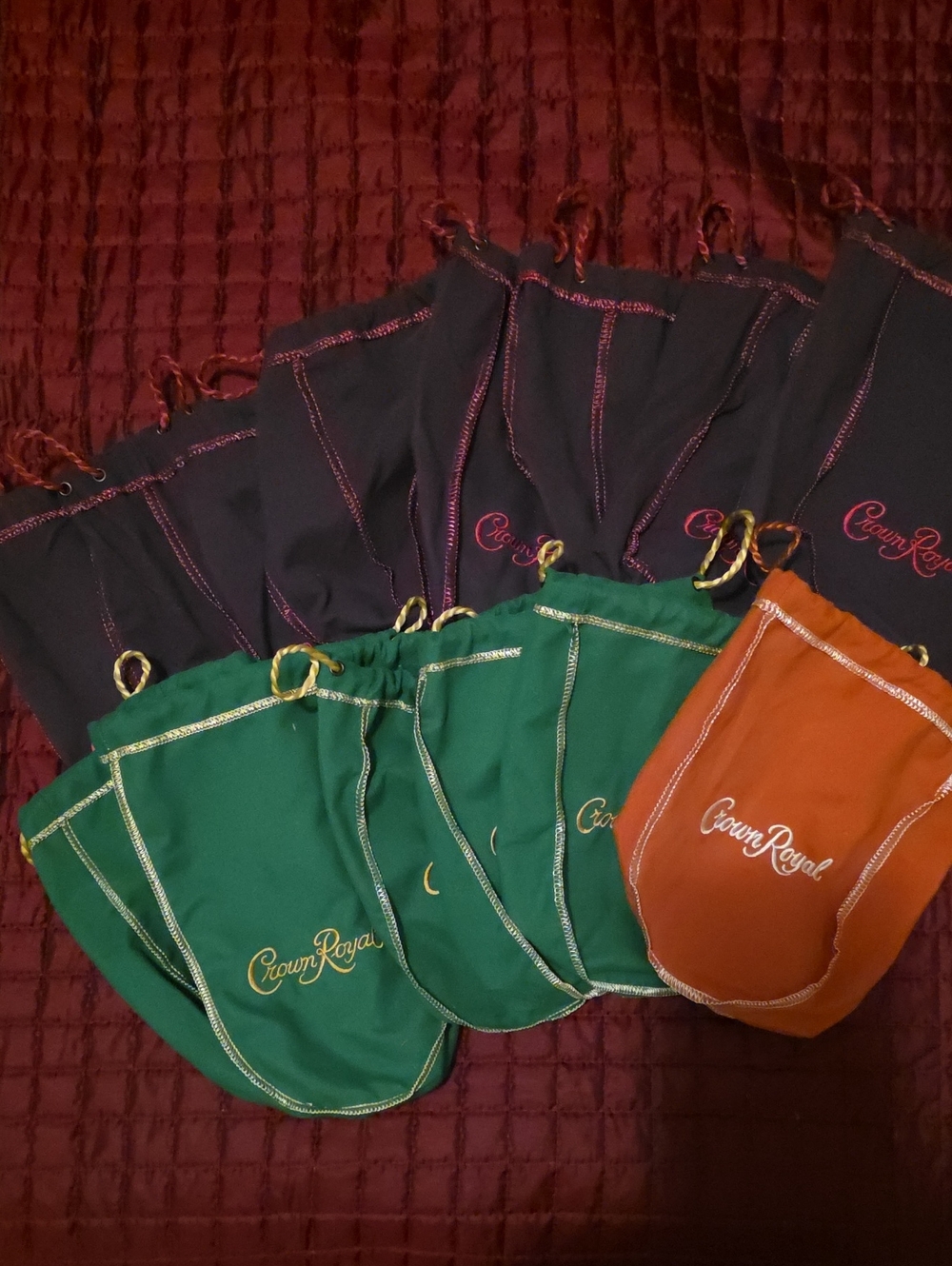 Crown Royal Drawstring Pouches